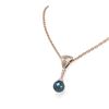 Image 2 : 1.5 ctw Diamond & Pearl Necklace 18K Rose Gold