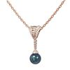 Image 3 : 1.5 ctw Diamond & Pearl Necklace 18K Rose Gold