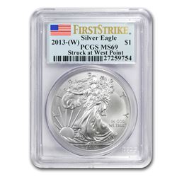 2013 (W) Silver American Eagle MS-69 PCGS (FirstStrike®)
