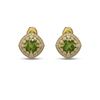 Image 1 : 4.39 ctw Tourmaline & Diamond Victorian Earrings 14K Yellow Gold