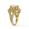 Image 3 : 7.22 ctw Canary Citrine & Diamond Victorian Ring 14K Yellow Gold