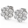 Image 1 : 2 ctw Diamond Designer Earrings 18K White Gold