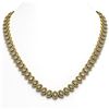 Image 1 : 24.19 ctw Oval Cut Diamond Micro Pave Necklace 18K Yellow Gold