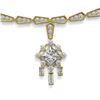 Image 1 : 6 ctw Princess Cut Diamond Designer Necklace 18K Yellow Gold