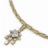 Image 3 : 6 ctw Princess Cut Diamond Designer Necklace 18K Yellow Gold