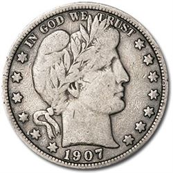 1907-D Barber Half Dollar Fine