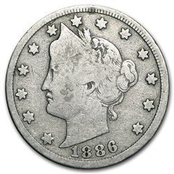 1886 Liberty Head V Nickel Good