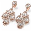 Image 3 : 7.89 ctw Diamond Earrings 18K Rose Gold