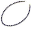 Image 2 : 46.5 ctw Tanzanite & VS/SI Diamond Eternity Necklace 10k Yellow Gold