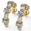 Image 1 : 4.16 ctw Emerald Cut Diamond Designer Earrings 18K Yellow Gold