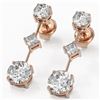 Image 1 : 2.32 ctw Diamond Designer Earrings 18K Rose Gold