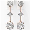 Image 2 : 2.32 ctw Diamond Designer Earrings 18K Rose Gold