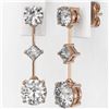 Image 3 : 2.32 ctw Diamond Designer Earrings 18K Rose Gold