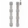 Image 3 : 4 ctw Emerald Cut Diamond Designer Earrings 18K White Gold
