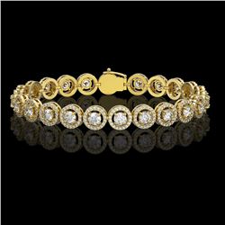 8.83 ctw Diamond Micro Pave Bracelet 18K Yellow Gold