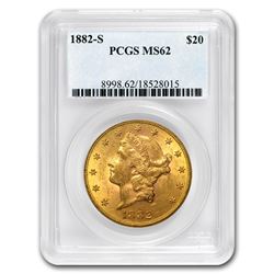 1882-S $20 Liberty Gold Double Eagle MS-62 PCGS