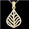 Image 1 : 1.25 ctw Micro Pave VS/SI Diamond Necklace Designer 18k Yellow Gold