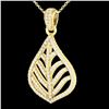 Image 2 : 1.25 ctw Micro Pave VS/SI Diamond Necklace Designer 18k Yellow Gold