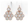 Image 2 : 4.32 ctw Diamond Designer Earrings 18K Rose Gold