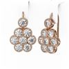 Image 3 : 4.32 ctw Diamond Designer Earrings 18K Rose Gold
