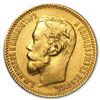 Image 1 : 1897-1911 Russia Gold 5 Roubles Nicholas II Avg Circ