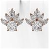 Image 2 : 1.75 ctw Cushion Cut Diamond Designer Earrings 18K Rose Gold