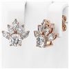 Image 3 : 1.75 ctw Cushion Cut Diamond Designer Earrings 18K Rose Gold
