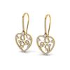 Image 1 : 2.50 ctw VS/SI Diamond Micro Pave Designer Earrings 14k Yellow Gold
