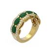 Image 1 : 5.03 ctw Emerald & Diamond Ring 18K Yellow Gold