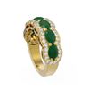 Image 2 : 5.03 ctw Emerald & Diamond Ring 18K Yellow Gold