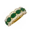 Image 3 : 5.03 ctw Emerald & Diamond Ring 18K Yellow Gold