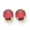 Image 2 : 14k 6 mm Garnet Post Earrings