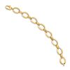 Image 2 : 14k Yellow Gold Polished Fancy Oval Link Bracelet - 7.5 in.