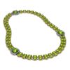 Image 2 : 38.37 ctw Peridot & Diamond Necklace 14K Yellow Gold