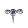 Image 2 : 9.57 ctw Sapphire & Diamond Ring 18K White Gold