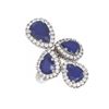 Image 3 : 9.57 ctw Sapphire & Diamond Ring 18K White Gold