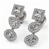 Image 1 : 2.5 ctw Mix Cut Diamonds Designer Earrings 18K White Gold