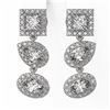 Image 2 : 2.5 ctw Mix Cut Diamonds Designer Earrings 18K White Gold