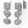 Image 3 : 2.5 ctw Mix Cut Diamonds Designer Earrings 18K White Gold