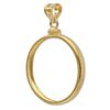 Image 1 : 14K Gold Screw-Top Plain-Front Coin Bezel - 30.6 mm