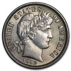 1912 Barber Dime AU