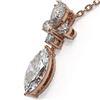 Image 3 : 1.4 ctw Marquise Cut Diamond Designer Necklace 18K Rose Gold