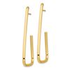 Image 2 : 14k Yellow Gold Polished Post Dangle Earrings - 44 mm