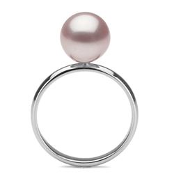 Lavender Freshwater Pearl Solitaire Ring, 9.5-10.0mm, 14K Gold