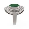 Image 2 : 8.16 ctw Emerald & Diamond Ring 18K White Gold
