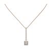 Image 2 : 1.3 ctw Princess Cut Diamond Designer Necklace 18K Rose Gold