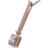 Image 3 : 1.3 ctw Princess Cut Diamond Designer Necklace 18K Rose Gold