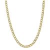 Image 1 : 10k Yellow Gold 6.5 mm Semi-Solid Curb Link Chain - 26 in.