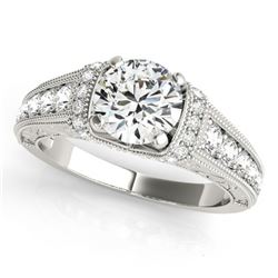 1.25 ctw Certified VS/SI Diamond Antique Ring 14k White Gold