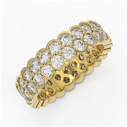 3.5 ctw Diamond Designer Eternity Ring 18K Yellow Gold